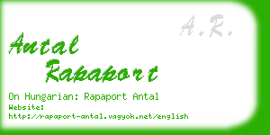 antal rapaport business card